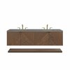 James Martin Vanities Marcello 72in Double Vanity, Chestnut w/ 3 CM Grey Expo Top D200-V72-CSN-3GEX